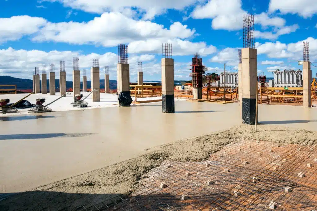 Concrete foundation project in Fargo ND demonstrating structural integrity and high-standard slab construction.